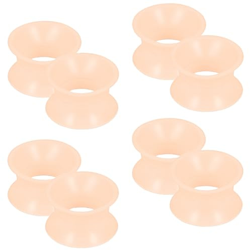 Cisyozi 00G Flesh Skin Silicone Tunnels Gauges Plug Earring for Ear Thin Plastic Rubber Flexible Double Zero Tunnel Stretching Soft 00 Gauge Plug Gauges Piercing Jewelry Women Men 10mm 3/8 inch