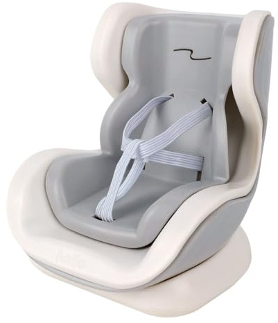 Doll Car Seat, Doll Chair Model with Magnetic Base & Air Vent Clip Cute Car Safety Seat for 6.7in/17cm Toy Stylish Accessory for Collectors Display (Grey)