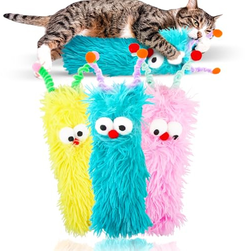 dellyy 3 Pcs Giocattoli per Gatti con Erba Gatta, Giocattolo con Cuscino con Erba Gatta, Mordere e Masticare, Giocattolo di Erba Gatta, Cuscino di Erba Gatta, Cuscini di Erba Gatta (colorato)