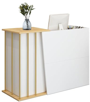 CXFSCD Comptoir d'accueil Multifonctionnel, Comptoir Avant avec Tiroir Verrouillable, Comptoir de Caisse de Vente au Détail, pour Supermarché, Entreprise(Size:140cm,Color:A)