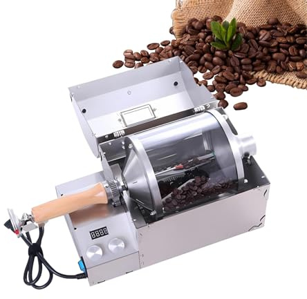 Tostatrice Caffè Casa Uso Domestico 100–400g, Tostacaffè Elettrico Automatico Con Riscaldamento Diretto E Tamburo Rotante per Tostatura Professionale