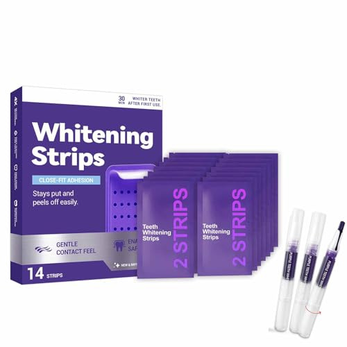 Strisce Sbiancanti Per Denti Viola, Strisce Antiscivolo Delicate, Strisce Sbiancanti Viola Per Proteggere I Denti E Rimuovere Le Macchie (B)