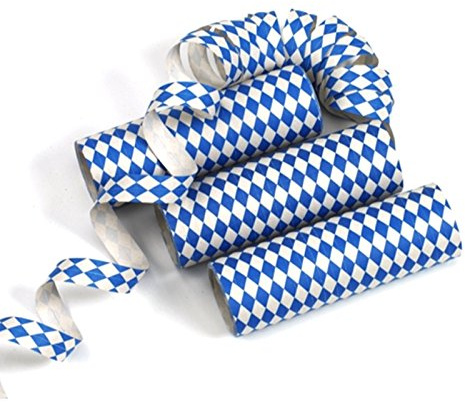 PAPSTAR 18778 Luftschlangen 3 Stück je 4m Bayrisch Blau flammhemmend