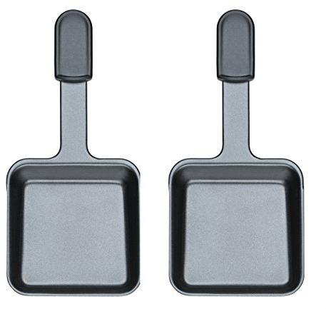 Unbekannt Spring 3367710302 raclette6 Raclette Lot de 2 coupelles à Pizza INOX Gris