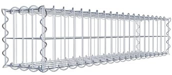 Gabiona | eckige Gabionenkörbe | befüllbare Steinkörbe | witterungsbeständiger Gitterkorb | ausgefallener Drahtkorb | made in Germany | 100 x 20 x 20 cm