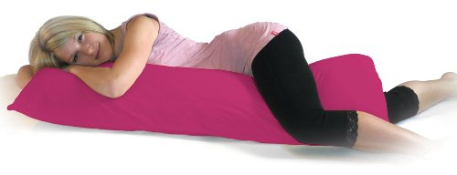 Dukal | Bezug für Seitenschläferkissen | 40 x 120 cm | aus hochwertigem DOPPEL-Jersey | 100% Baumwolle | Farbe: Fuchsia