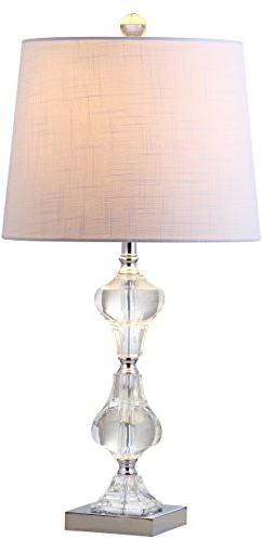 JONATHAN Y JYL2038A Chloe - Lámpara de mesa LED de cristal de 26 pulgadas, lámpara de mesa de noche contemporánea para dormitorio, sala de estar, oficina, universidad, librería, bombilla LED incluida,