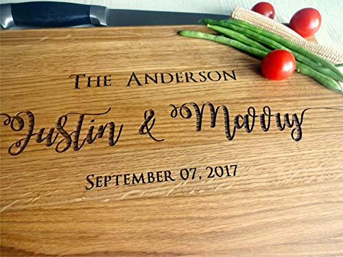 Personalisiertes Schneidebrett mit Gravur | Frühstücksbrettchen | Handgefertigt Holzbrett | Geburtstagsgeschenke | Hochzeitsgeschenk | Schneidebrett holz mit Lasergravur von Algis Crafts
