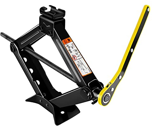 YAOBLUESEA Wagenheber Scherenwagenheber Scheren Autoheber Werkzeug Scherenlift Schwarz (Schwarz 1.5T)