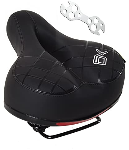 BWBIKE Wide Soft Flexible Bike Seat Cushion Shockproof Design Big Bum Extra Comfort Bike Saddle Fits MTB Mountain Bike, Folding Bike, Road Bike, City Bike, Exercise Bikes