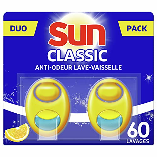 SUN Désodorisant Lave-Vaisselle Citron Duo Pack 2x60 - 120 Doses