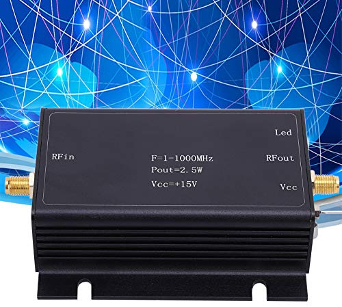 Walfront RF Power Amplifier 15V 1-1000MHz Broadband Amplifier with Aluminum Alloy PCB for Home Theater Entertainment Speakers