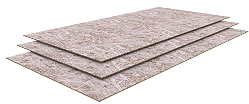 OSB3 Grobspanplatte Spanplatte Platten Grobspanplatte OSB Verlegeplatte Holzplatte Feuchtraum-geeignet (22mm, 125 x 70 cm)