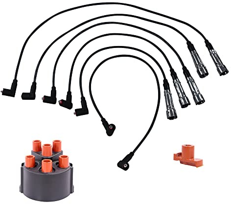 BESTPRICE ATP 1x Zündkabelsatz 6-teilig, 1x Zündverteilerläufer, 1x