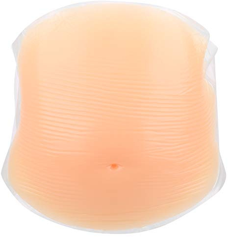Faux Ventre de Grossesse, Silicone Artificiel Ventre de Femme Enceinte Photographie Acteur Performance Prop Faux Ventre Bébé Faux Bosse de Grossesse avec Sangles (2-4 mois)