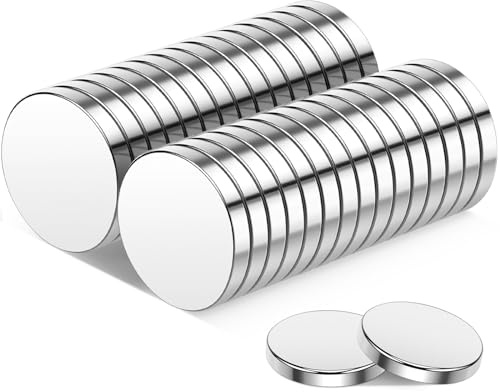 Wukong 15x2mm Neodym Magnete Kleine Extra Stark, 30 Stück Mini Magnete Kühlschrankmagnete Round Klein für Kühlschrank, Whiteboard, Büro, Magnettafel