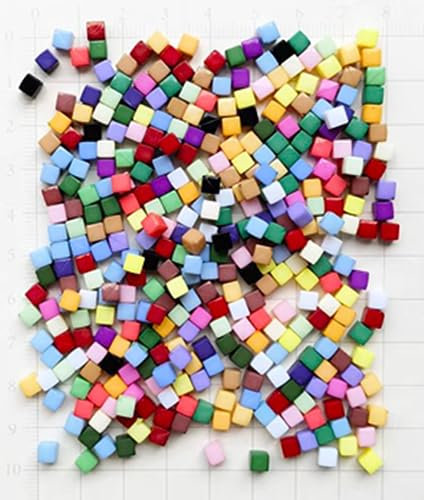 EsportsMJJ Pentagramm Glas Mosaik Fliesen Bunte Kristall Mosaik Multi Farbe Quadrat Mosaik Handwerk Materialien für DIY Mosaik Steine - Block