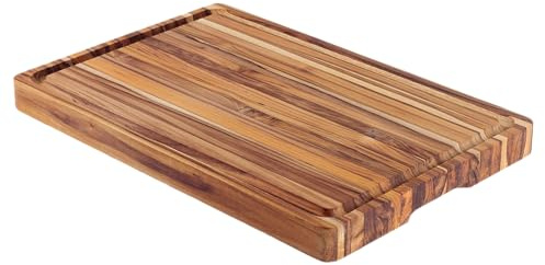 Billot de boucher en bois de teck FSC 60x40x4,5cm. (XXL)