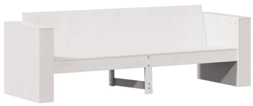 vidaXL Gartensofa 3-Sitzer Weiß 189x60x62 cm Massivholz Kiefer