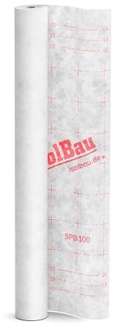 Isolbau Unterspannbahn Dach SPB 100, 15 m² Rolle (1,5 x 10 m) - Dampfdurchlässige Unterdeckbahn Dachfolie mit 100 g/m² Flächengrwicht - witterungsbeständig und wasserdicht