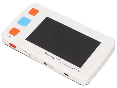 Lente d'ingrandimento digitale a bassa visione, aiuto per la lettura, schermo LCD da 5 pollici con zoom 2x-32x, lente d'ingrandimento elettronica portatile, per un aiuto visivo efficiente