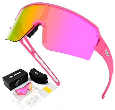 FMY Polarised Cycling Glasses Sports Sunglasses for Men Women | Anti Glare,UV400 Protection,Lightweight TR90 Sunglasses Frame,Outdoor Sports Sunglasses for Cycling Running Hiking