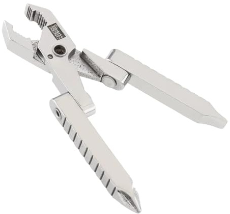 Uadme Herramienta Multifuncional Alicates, 6 en 1 Plegable Llavero Portátil Mini Destornillador, Herramienta Acero Inoxidable EDC, para Senderismo, Camping y Regalo