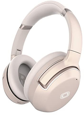 BAIHUAFRU Wireless Over Ear Headphones Noise Cancelling Bluetooth Headphones with Mic, Up to 80H Playtime, Stereo Surround Sound Wireless Bluetooth Headset for PC Cellphone Home Office (B131RosePink)