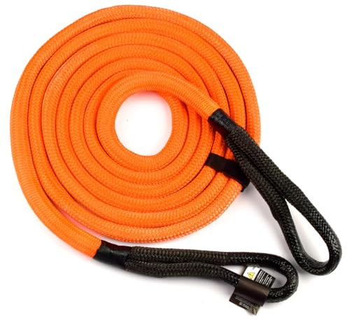 ROCKFOXX Kinetisches Bergeseil 6 m x 22 mm, 10 t Bruchlast, Abschleppseil