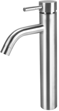 VirtuGro Moderno Rubinetto Bagno Rubinetto Lavabo Alto Miscelatore Lavabo Freddo e Caldo Miscelatore Bagno di Alta Qualità Rubinetto Lava Mano in Acciaio Inox 304 Spazzolato Argento