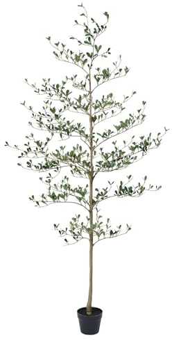 Verinatural Artificial Black Olive Tree 6ft - Shady Lady UV Resistant Faux Olive Trees Indoor Outdoor Decor - Modern Aesthetic Tall Fake Plants with Pot for Home Office Living Room Patio Floor, VN140