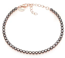 Louis Ciocchetti dal 1887 Bracciale Tennis Argento Rosato 925 con Zirconi 5A, Gioiello Elegante Regolabile Donna, Idea Regalo Raffinata con Packaging Lusso, Qualità Made in Italy