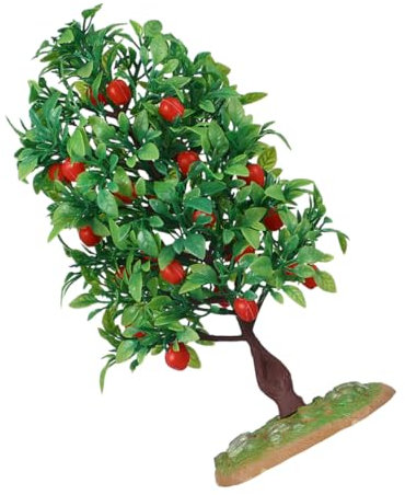 UKCOCO Realistisches Obstbaum Modell Kunststoff Simulation Baum Für DIY Basteln Zug Landschaft Architektur Szenen Miniatur Dekoration Für Innenräume Und Büros