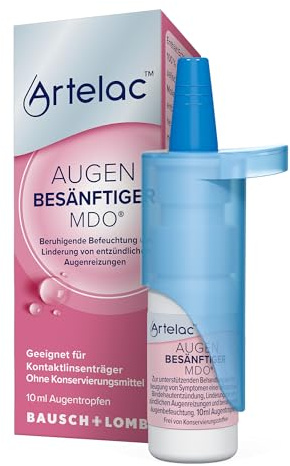 Artelac Augenbesänftiger MDO Augentropfen - gereizte & gerötete Augen 10 ml | Linderung bei entzündlichen Augenreizungen - mit Hyaluronsäure und Ectoin - auch bei Kontaktlinsen