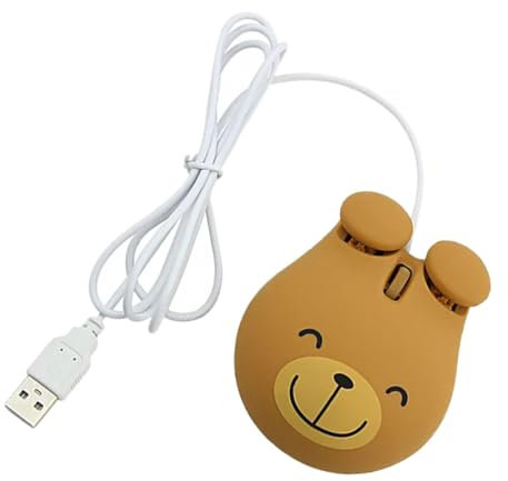 CHICAMPERA Souris Ordinateur USB Filaire Au Design Mignon Ergonomique Silencieuse LED Bureau Maison