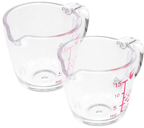 CIYODO 2piezas Tazas Medidoras Con Escala Transparente As Material Resistente Para Leche Aceite Cocina Uso Versátil