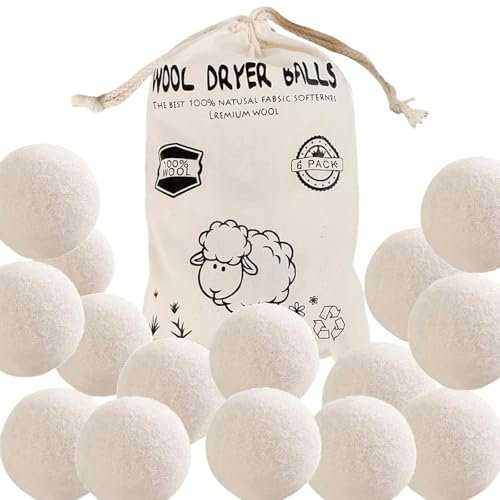 15 PCS Wool Dryer Balls, Wool Dryer Balls for Laundry, Tumble Dryer Balls, with Storage Bag, Reduce Drying Time and Static Cling, Save Energy, Reduce Wrinkles, Ideal for Home Use, 3 Cm