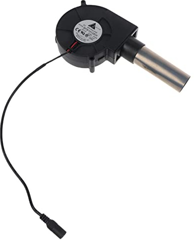 Soplador de aire de cocina de 12 V, 6500 rpm, ventilador de barbacoa con conducto de aire de 17 cm/10 cm para estufa de ahumadero