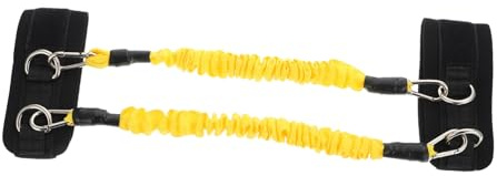 MUELODSIC Bandes de Résistance Professionnelles pour Cheville Bandes Élastiques de Musculation Durables Accessoire Fitness pour Yoga et Entraînement des Jambes de Jaune