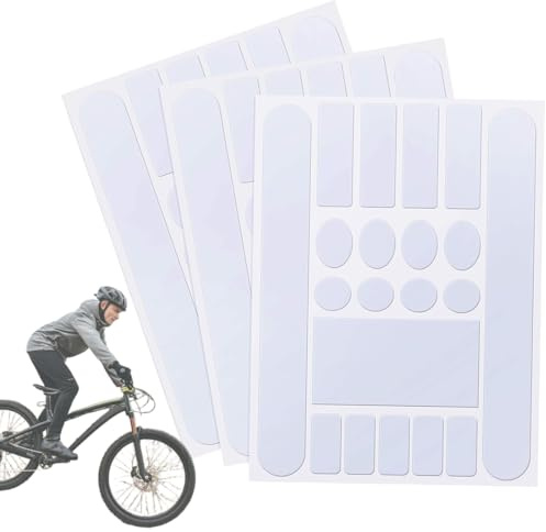 Protezione Telaio Bici Adesivi in Carbonio, 3 Pezzi Adesivi Bici, Protezione Telaio Bici Adesivi, Pellicola Protettiva Telaio Bici, Protezione Vernice Telaio della Bicicletta, per Bici, MTB ecc