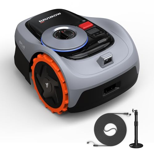 Segway Navimow i105E - Kit con Set di Prolungamento Antenna, Robot Tagliaerba Senza Filo Perimetrale, RTK+Vision con Pianificazione Percorso, Auto-Mappatura, Evita Ostacoli Automaticamente