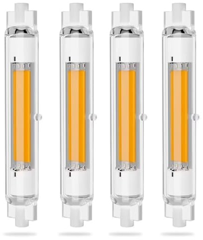 Dvnoua R7S LED 118mm Dimmbar 30W, Naturweiß 4000K, R7S LED 118mm Lampen Ersatz für 300W Halogen Leuchtmittel, 3000LM Kein Flackern, 360°Abstrahlwinkel, Beleuchtung für Zuhause, 4PCS