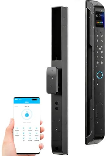 Cerradura Inteligente Con Reconocimiento Facial 3D, Tuya Wifi, Reconocimiento Facial + Huella Dactilar + Contraseña + Tarjeta Ic + Nfc + Contraseña Temporal + Llave, Con Cuerpo De Cerradura 3585