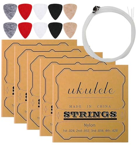 Reemplazo De Cuerdas De Ukelele, Accesorio De Ajuste Ceñido, Juego De Cuerdas De Nailon | Mejora Del Rendimiento De La Música De Concierto Que Ofrece Estabilidad De Equilibrado Y Durabilidad, Reu
