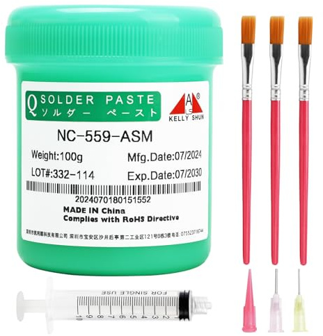 KELLYSHUN NC-559 Flussmittel Löten,100ML Flux Flussmittel No Clean (1 Stück),kolophonium Lötflussmittel Geeignet für PCB LED BGA Präzisionslöten