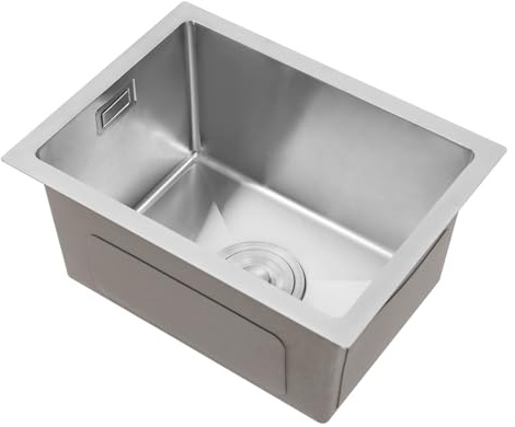 30 x 40 x 20 cm modernt undermonterat diskho i stål – Sk silverdesign för små, perfekt för moderna hem och lätt att rengöra