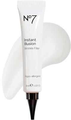 No7 Instant Illusion Wrinkle Filler - Anti Aging Serum for Face to Smooth + Blur Fine Lines and Wrinkles - Gives Complexion a Youthful and Radiant Glow (1 Fl Oz)