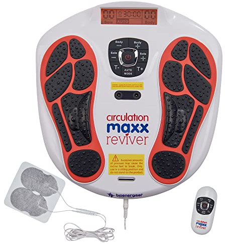 Circulation Maxx Ultra Reviver – Elektrisches EMS-Reizstrom-Massagegerät für Füße & Beine | Durchblutungsstimulation & Muskelentspannung | 99 Intensitätsstufen & Fernbedienung