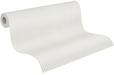 A.S. Création 145512 1455-12 - Carta da parati in tessuto non tessuto, 25,00 m x 1,06 m, colore: Bianco