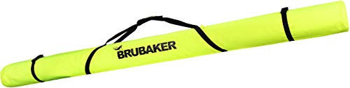 BRUBAKER XC Bolsa de esquí de Fondo para 1 par de esquís y 1 par de Bastones - Amarillo neón/Negro - 195 cm